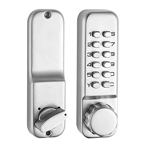Digital Door Lock Mechanical Keyless Entry Door Lock Password Combination Door Keypad Deadbolt Waterproof Code Door Lock for Home Office