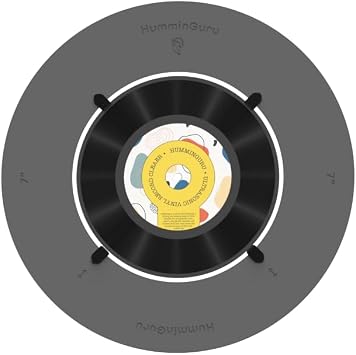 HumminGuru 7 Record Adapter for Ultrasonic Vinyl Record Cleaner 7 Inch | Precision-Fit 45 RPM Singles Adapter Compatible with HG01 Ultrasonic Vinyl Record Cleaning Machine