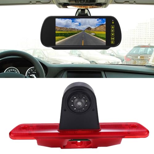 Caméra de recul HD pour feu stop avec écran de rétroviseur de 7