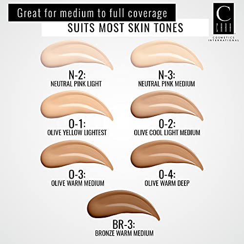 Cara Cosmetics Perfecta Base Foundation - Full Coverage Foundation Makeup, Oil Free Foundation, Light Foundation, Uneven Skin Tone & Oily Skin Foundations, N-3: Neutral Pink Medium,1 Oz. #TOP5