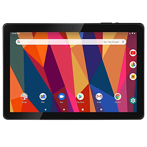Tablet 10 Zoll Android9.0, iProda Tablet-PC, 3 GB + 32 GB, Erweiterte Kapazität 128G, Ultra Dünn Metallschale, Quad-Core, 1,5 GHz, WLAN
