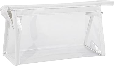 Polyethylene Large Capacity Big Pencil Pouch For Girls&Boys,Transparent Pen Bag Organizer For School,Collage,Office,Cute Cosmetic Bag For Girls,Multi-Purpose Stationary Bag Pack Of 1(White)