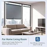 UV Protection Window Shades Door Blinds, Daytime Roller One-Way See Through Curtain Suitable, Privacy Shade Thermal Insulation Mirrored Tint Roll Up Blackout No View Blocking(B,72*130cm/28.3*51.2in)