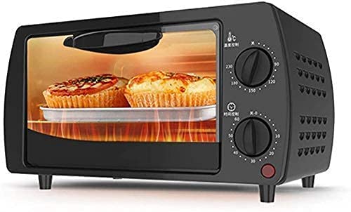 9L Mini Oven,Adjustable Temperature 0-230℃ and 60 Minutes Timer Double-Layer Baking Position Home Baking Multi-Function Fully Automatic Electric Oven (Black) (Blue) Aesthetic and l (Black)