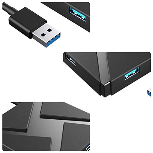 Mobestech Desconcentrador prático do concentrador USB do computador USB de quatro portas (preto)