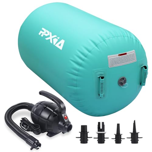 PPXIA Gymnastics Air Roller Air Barrel Inflatable Tumbling Octagon, Backhandspring Mat Backbend...