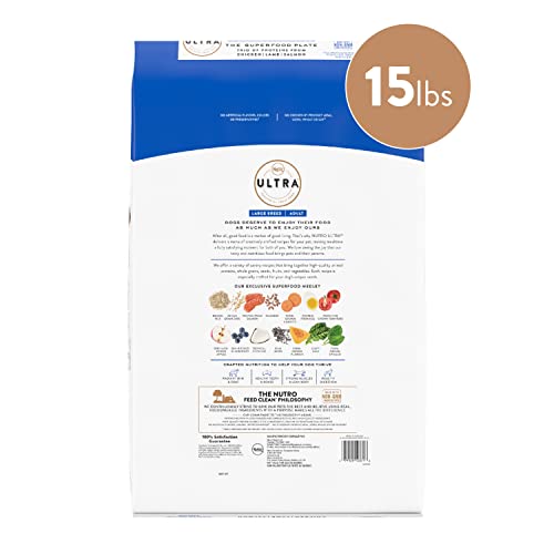 NUTRO ULTRA Adult Large Breed High Protein Natural Dry Dog Food with a Trio of Proteins from Chicken Lamb and Salmon, 15 lb. Bag NUTRO ULTRA Adult Large Breed High Protein Natural Dry Dog Food with a Trio of Proteins from Chicken Lamb and Salmon, 15 lb. Bag
