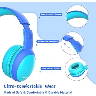 Gorsun Casque Audio Enfant avec Limiteur de Volume, avec des décorations, Casque de Protection Oreilles Confortable pour… - Les Beatles, Paul McCartney, John Lennon, RIngo Starr, George Harrison Gorsun Casque Audio Enfant avec Limiteur de Volume, avec des décorations, Casque de Protection Oreilles Confortable pour… – Image 3