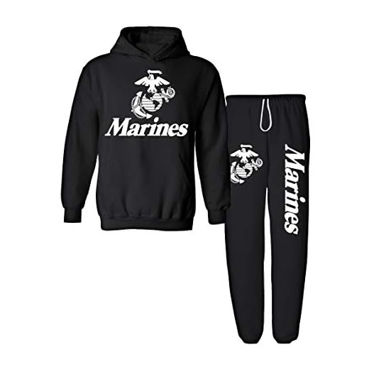 MEN'S UNITED STATES MARINES USMC HOODIE & SWEATPANTS SET LARGE