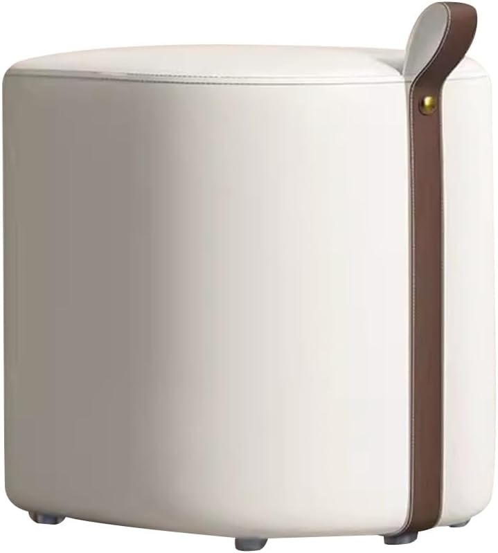 Makeup Stool Dresser for Girls Bedroom Light Luxury Dressing Stool and Shoe Bench for Living Room Small Square Stool for Short Height White Color