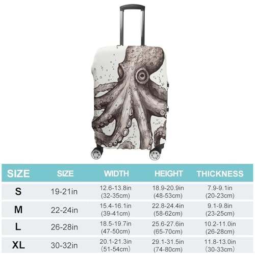 Octopus Printed Luggage Cover Protector, Fits 18-32 Inch Luggage2
