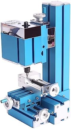 Mini Metal Lathe Machine, Universal CNC DIY Tool Benchtop Wood Lathes Motorized Metalworking, Bench Top Drilling Lathe Machine for Hobby Science Education Modelmakin (Lathe) (Milling)