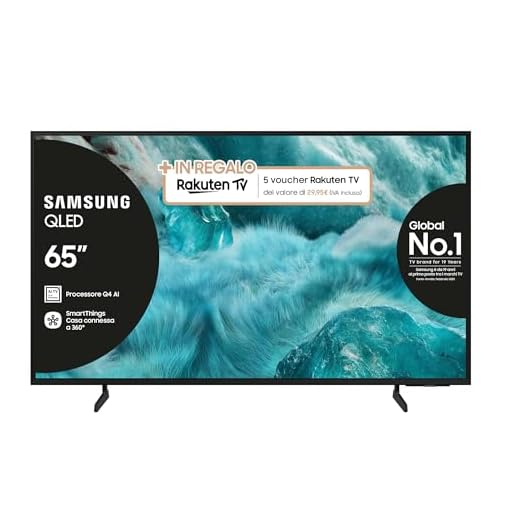 Samsung Smart TV 65'' QE65Q7F5AUXZT QLED 4K, Q4 AI Processor, 4K Upscaling, OTS Lite, Slim Look Design, 2025