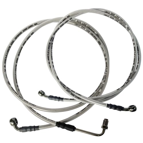 Vanlison Extended Front & Rear Brake Hose Lines Brake Cable Set Compatible with Polaris RZR 570 800 800S 4 800 XP 900 XP 4 900 900S Part # 1911582 1911579 1911583 1911725 1911609