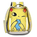 YKMYXZ Transportín para Perros, Mochila de Burbujas for Perros pequeños, medianos y Gatos, Ideal for Senderismo, homologada for aerolíneas(Yellow)