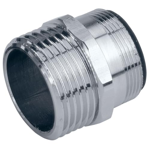 Gardena Adaptateur de Filetage pour Jet aéré Adaptateur de racc. du système à des robinets d’Eau intérieurs avec tête pour Jet aéré, Filetage ext M 24 x 1 et 26,5 mm (G 3/4) (18209-20), Métal
