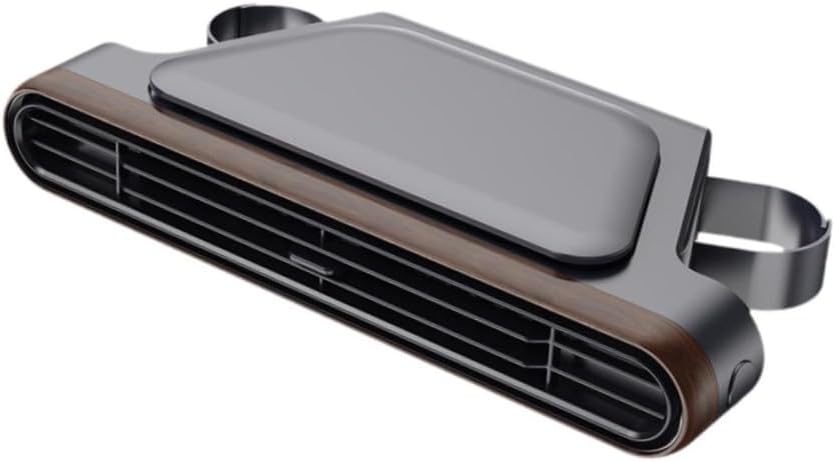 Car Cooling Fan for Backseat Easy Installation Car Portable Fan, Black (Wood Grain Color)