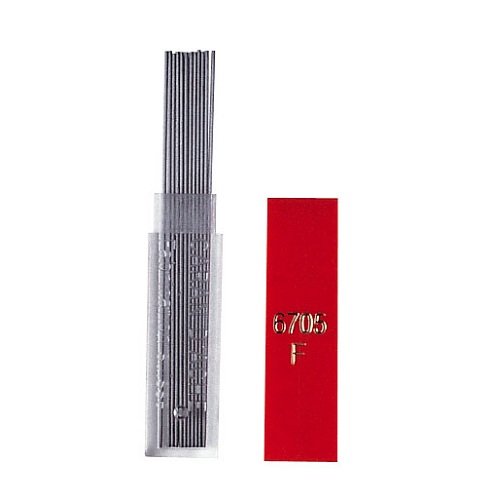 Caran d'Ache Graphite Leads Polymere 0,5 mm Box of 12 Graphite HB (6705.350), Graphite Gray, 12 Count (Pack of 1)