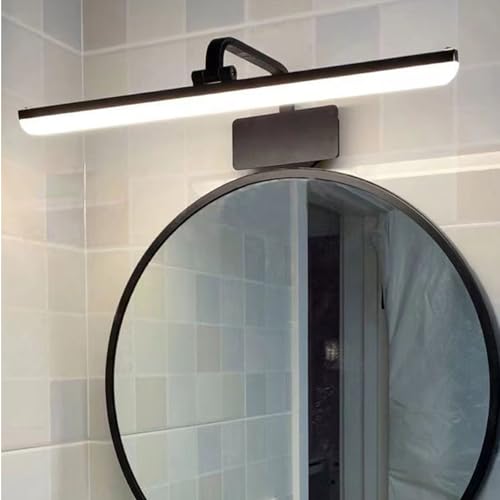 Apliques de pared LED dorado de 53cm con luz blanca para espejo baño 7
