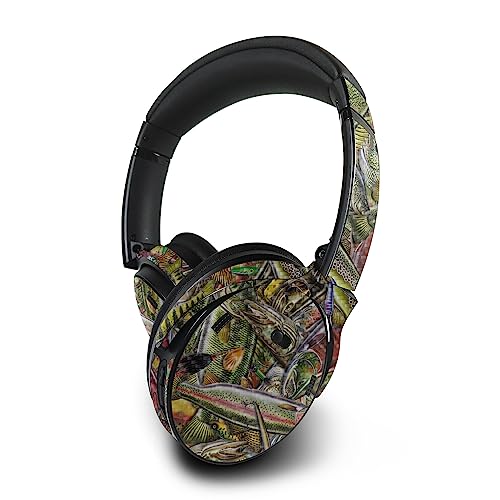Image of MightySkins Carbon Fiber Skin Compatible with Bose QuietComfort 45 Headphones Fish Puzzle | Protective, Durable Textured Carbon Fiber Finish | Easy to Apply | Made in The USA