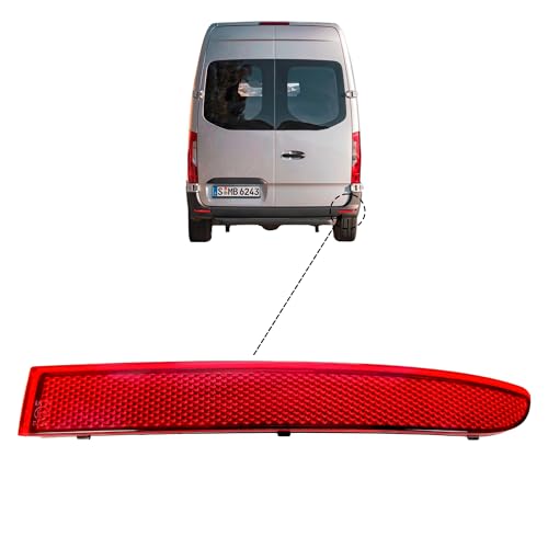 Image of Replacement Passenger Right Side Rear Reflector for Freightliner Mercedes Sprinter 907 910 1500 2500 3500 from 2019 to 2024