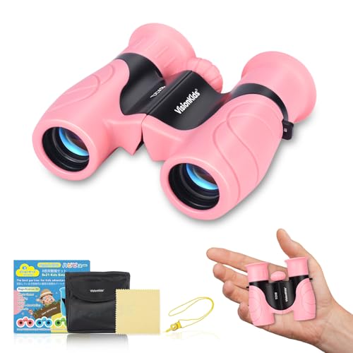 VisionKids 双眼鏡 子供用 4+ BAK4 HD 8X21 耐衝撃 コンパクトライト ナイトビジョンゴーグル 子供の自然探検 バードウォッチング 狩猟 ハイキング キャンプ おもちゃ HappiVIEW 子供用双眼鏡