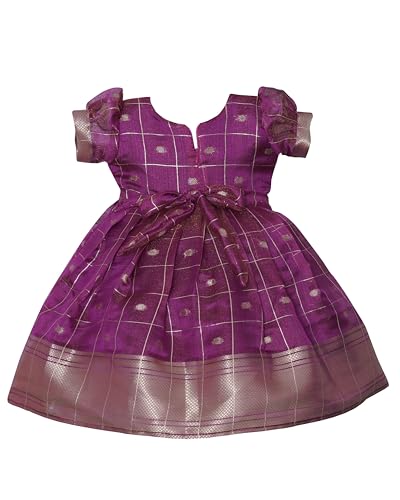 Image of PW PLATYPUS WORLD Baby Girls Ethnic Frock Dress for Kids| Traditional Festive Birthday Outfit | Baby Girls Lehenga Choli