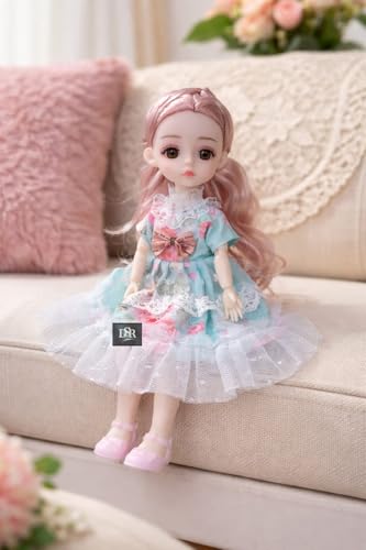 Image of DSR 30 cm Baby Doll with Movable Joints | Cute Princess Doll for Kids | Pack of 1 (Sky)