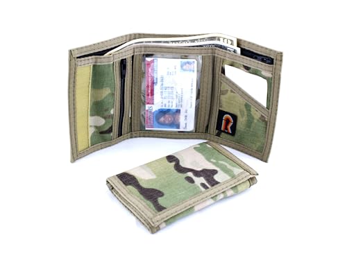 Trifold Nylon Wallet has RFID Blocking & Zipper Coin Pocket. Hook & Loop Closure. Made in USA. 17PLZ-RFID (Multi-Cam)2