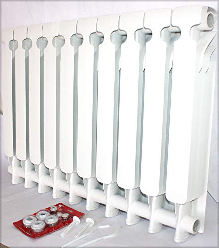 9RADING 5460 BTU/h Bimetal Wall-Hung Aluminum Heating Radiator Heater Greenhouse Warehouse - Thumbnail 6