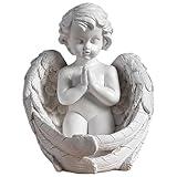 JINGTIANCD Angel Statue Christmas & Thanksgiving Decoration, Resin Kneeling Cherub Figurine, Decorative Angel Sculpture