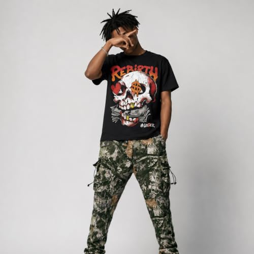 Image of DopeSkill Halloween Graphic Tee Streetwear Hip Hop Hypebeast Unisex T-Shirt Sneaker Colour Matching Shirts Spooky Graphic