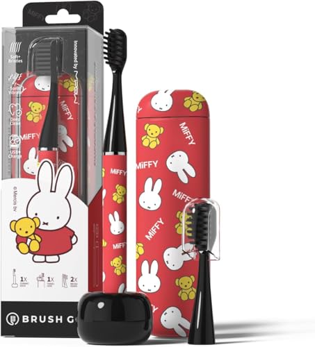 Brosse à dents électrique ultra fine Miffy i4 rechargeable rouge avec étui