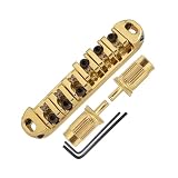 6 String Electric Guitar Bridge Adjustable Roller Saddles Guitar Bridge