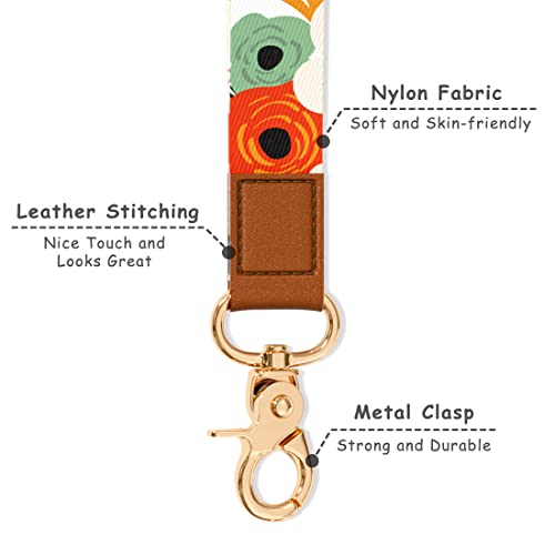 Image of Wrist Lanyard Key Chain, Cute Wristlet Strap Keychain Holder for Women Men Car Keys ID Badges Card Wallet Phone Camera