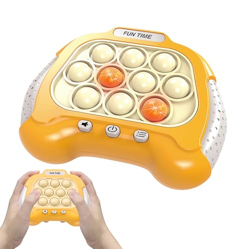 ORDTBY Handheld Puch Work Pop it Fidget Travel Pro Game, Electronic Sensory Popper Light Up for Kids 8-12, Birthday Xmax Gift for 3 4 5 6 7 8+ Year Old Teen Boy Girls(Appearance Patent)