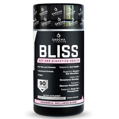 SASCHA FITNESSGut and Digestive Health Support Pills | Prebiotics Probiotics & Enzyme Blend |Berberine HCI Gluco Vantage|Helps with Bloating Fat Loss Cravings Glucose Metabolism 30 Day Supply