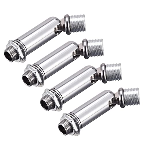 MECCANIXITY Sloped Ceiling Adapter Swivel M10 M12 Thread, for Chandelier Ceiling Pendant Light, Chrome Pack of 4