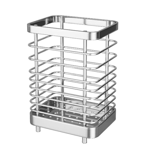 MAXCOOK Geschirr Abtropfkorb,18/8 Edelstahl esteckabtropfkorb für Essstäbchen, Löffel, Gabeln und Messer, Besteckaufbewahrung,...