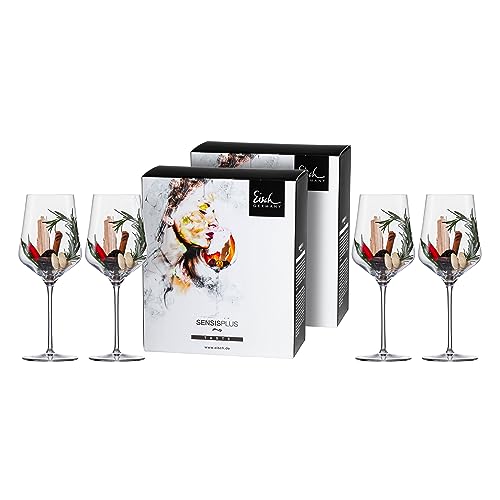 Set di 4 bicchieri Eisch Bordeaux Sky Sensis plus, bicchiere da vino rosso, bicchiere di cristallo, 620 ml