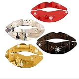 Wall Sticker, 4Pcs DIY Modern 3D Kiss Lip Mirror Wall Sticker Acrylic Art Mural Decal Home Room Deco