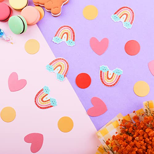200Pcs Boho Rainbow Confetti, Boho Themed Party Supplies Boho Table Confetti For Girls Birthday Baby Shower Wedding Bridal Shower Party Decor #TOP3