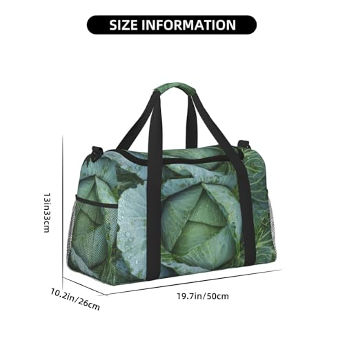 Bright Cabbage Print Everyday Use Travel Duffle Bag Large Capacity Travel Bag Stylish Functional Bag4