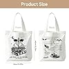 Fourth Wing Canvas Tote Bags for Women, Reusable Dragon Tote Bag for Women, Durable and Foldable Shoulder Bags, Cute Travel Bag for School Gym Work, Book Lover Gifts for Women Men #3