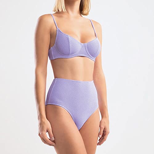 Calcinha Hotpant Textura, She, Feminino, Lilas, G