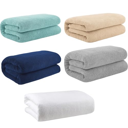 Image of IVAZA Ultimate Luxury with Our 600 GSM Bamboo Bath Towel - Experience 3X the Softness of Cotton with Ultra-Absorbent, Eco-Friendly Fibers for a Spa-Like Feel at Home (120x60 cm) Pack of 1 Asorted