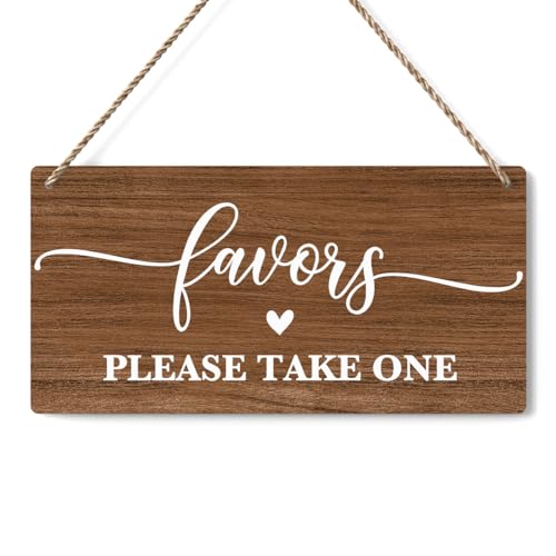 Rustic Wedding Signs, Boho Weddings Decor, Wedding Favor Signs, Engagement Decorations, Bridal Shower Engagement Party Decorations 12x6 Inches (Brown)