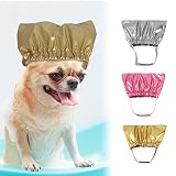 Treonca Dog Shower Cap Bath Cap Waterproof Shower Hat 3 Pack Shower Dog Ear Covers Overhanging Pet B