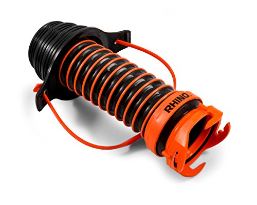 Camco 39319 Flexible 3-In-1 Sewer Hose Seal With Rhinoextreme Hose And Handle- Flexible Fitting Makes Connection To A Sewer Inlet Simple And Less Hands On!, Black, Standard #TOP4
