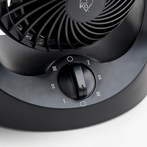 IRIS USA WOOZOO Mini Desk Fan, Air Circulator, 3 Speeds, 32ft Max Air Distance, 108ft² Coverage, 112° Adjustable Vertical Tilt, 27db Quiet Motor, Small Fan for Bedroom, Office, Dorm, Black (HE10N) by IRIS USA - Image 9